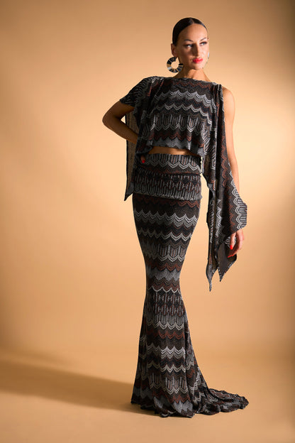 Bohemia Patterned Long Skirt