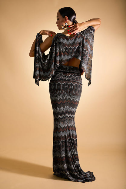 Bohemia Patterned Long Skirt