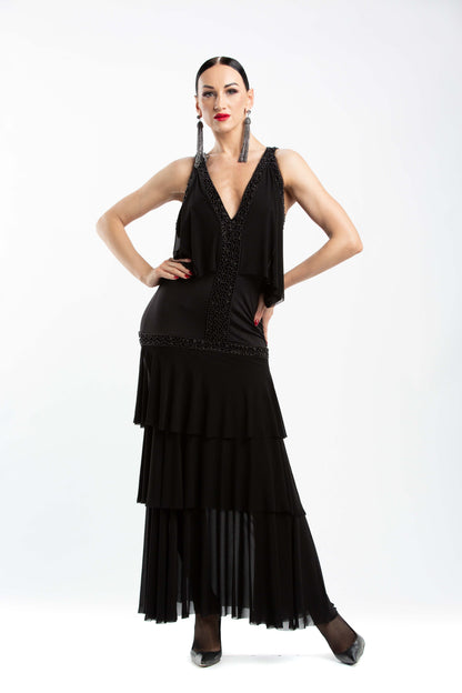 Sleeveless Layers Evening Dress