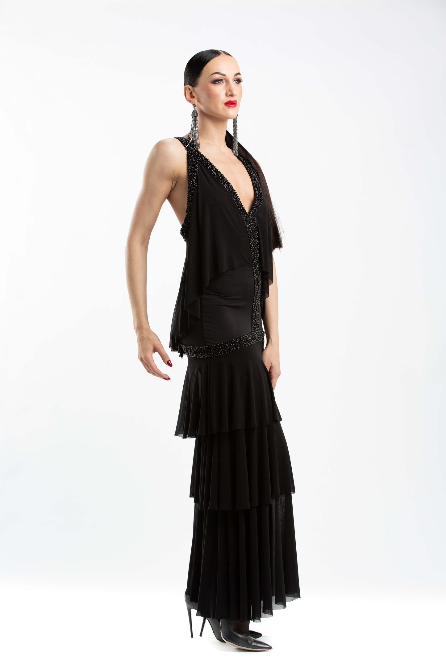 Sleeveless Layers Evening Dress